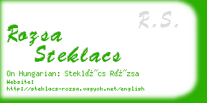 rozsa steklacs business card